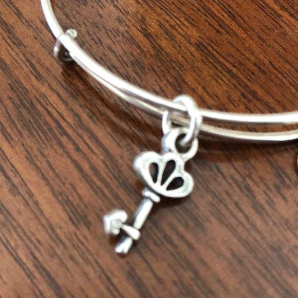 ALEX AND ANI SKELETON KEY CHARM BANGLE BRACELET - Picture 6 of 6
